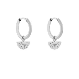 Earrings small with pendant fan / Essentialistics